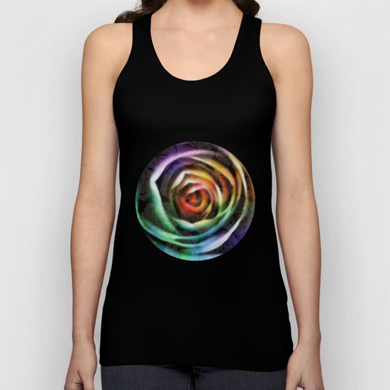 Rainbow Rose Unisex Tank Top