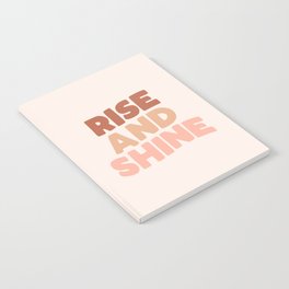 RISE AND SHINE peach pink Notebook
