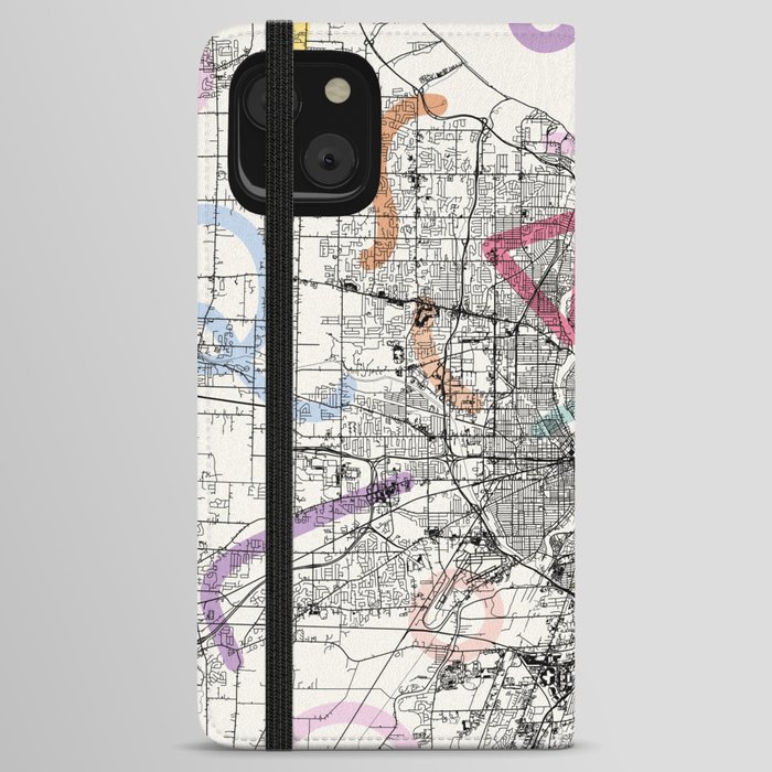 Rochester USA - Authentic City Map Collage iPhone Wallet Case