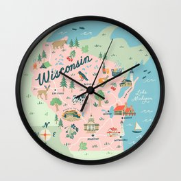Wisconsin Wall Clock