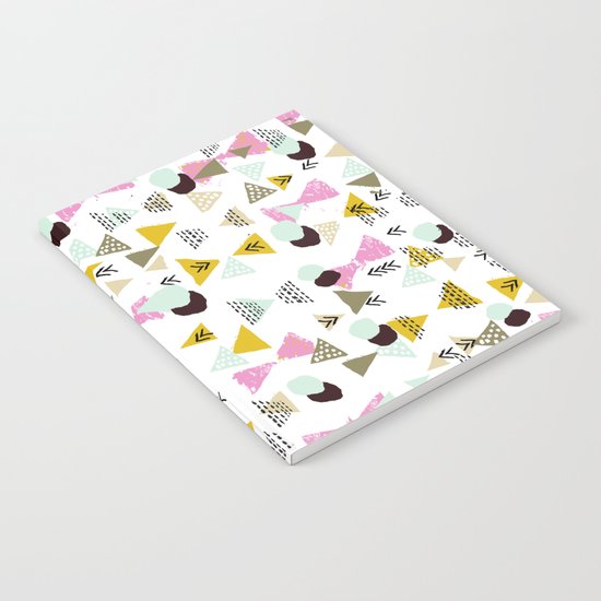 Ralea - abstract design triangle geometric circle print texture dots mid century modern graphic Notebook