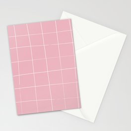 Pink Wavy Tile Stationery Card