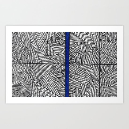 A Little Blue 3 Art Print
