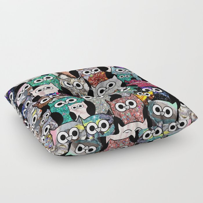 Gemstone Owls Floor Pillow