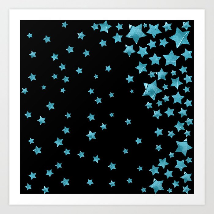 Starry Magic - Blue Art Print