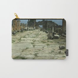 Colonnaded Street Hierapolis Pamukkale Photograph Carry-All Pouch | Travel, Building, History, Architecture, Photo, Scenery, Turkey, Landscape, Heritage, Culture 