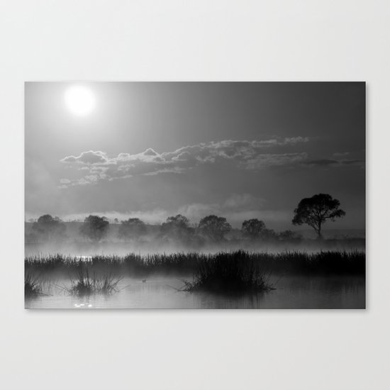 Old Autumn in the Misty Morn Canvas Print