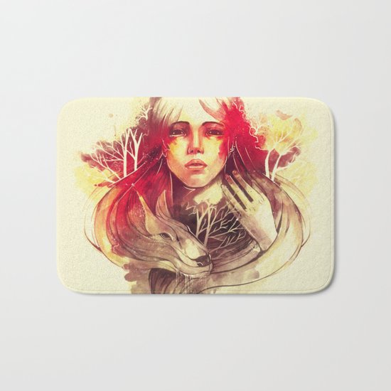 Purity In Red Bath Mat