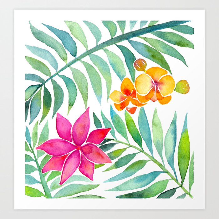 Tropical Paradise Art Print By Lana N Society6 Tropical Paradise Art Print By Lana N Society6