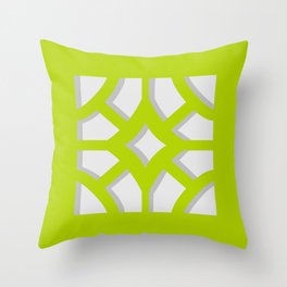 Breeze Block Three Lime Two Throw Pillow