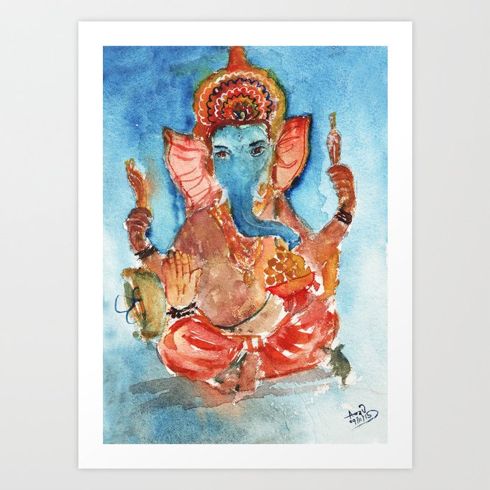 Lord Ganesha Art Print By Artdun Society6