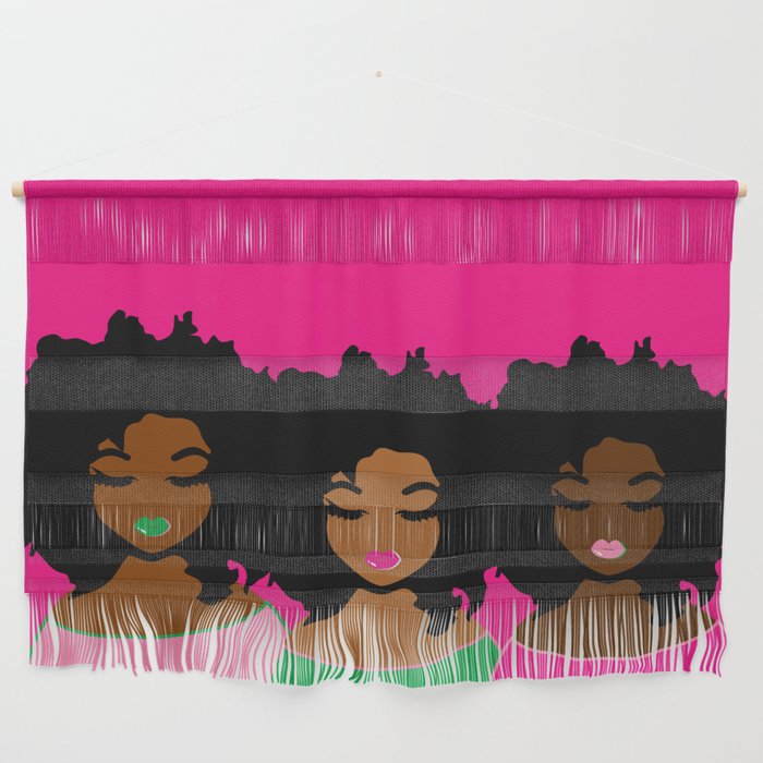 The Mane Tribe - Pink & Green  Wall Hanging