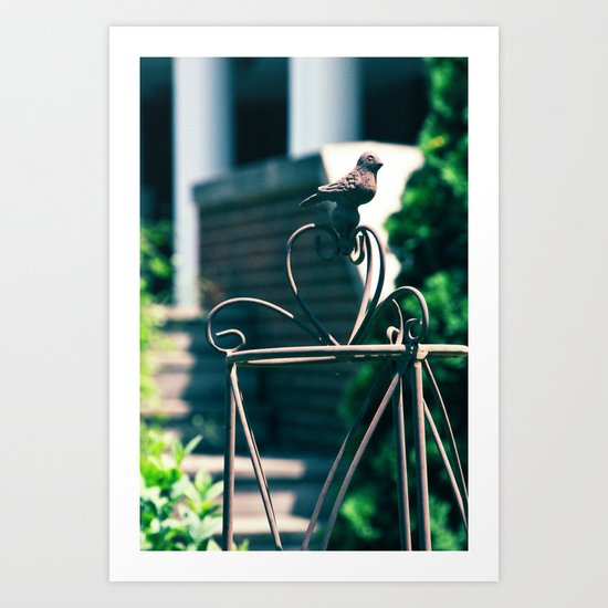 Steel Winged Bird Art Print