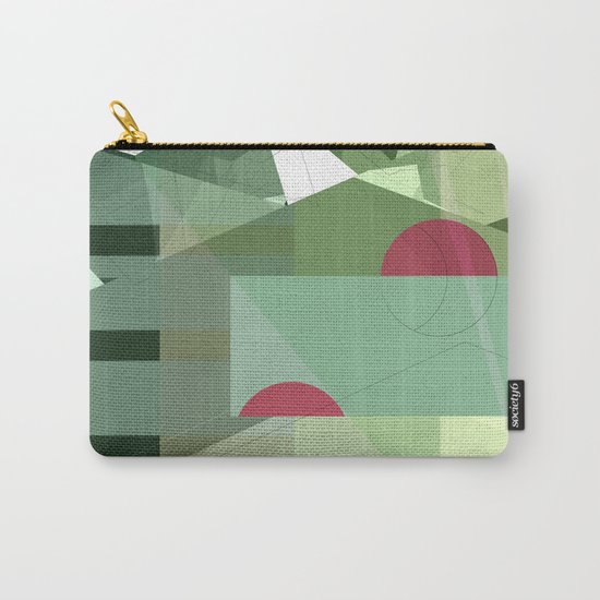 Geometric abstract green No. 1 Carry-All Pouch