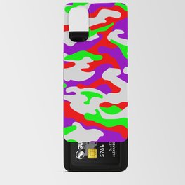 Camouflage Pattern Neon Green Grey Purple Red Android Card Case