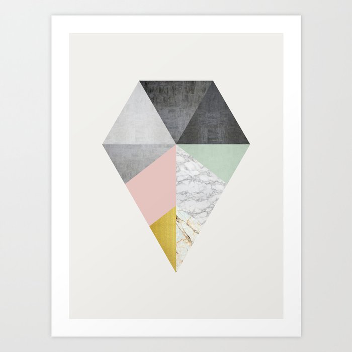 Polygon geometry XV Art Print