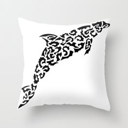 Dolphin in shapes Throw Pillow