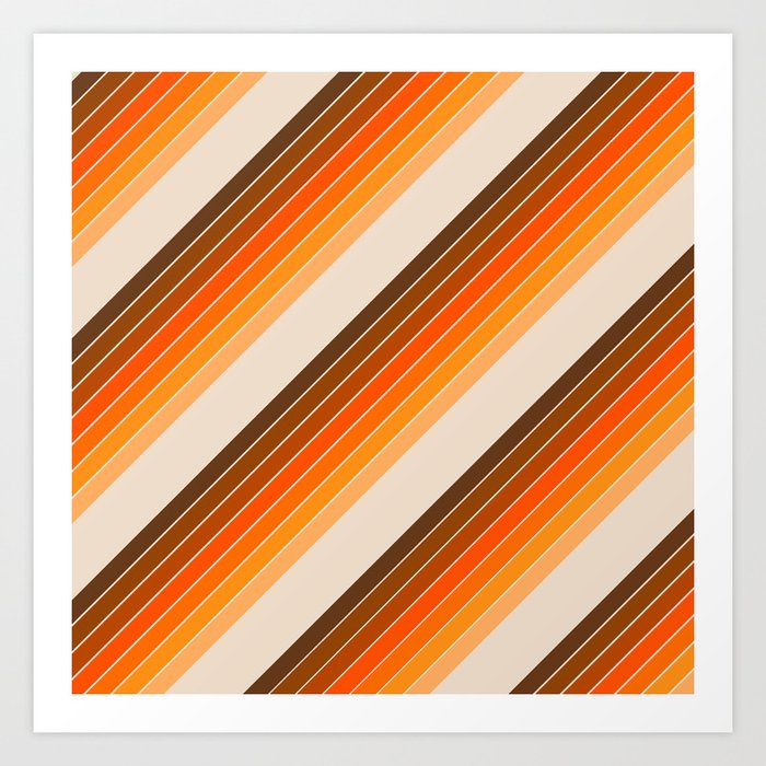 Tan Candy Stripe Kunstdrucke Tan Candy Stripe Kunstdrucke