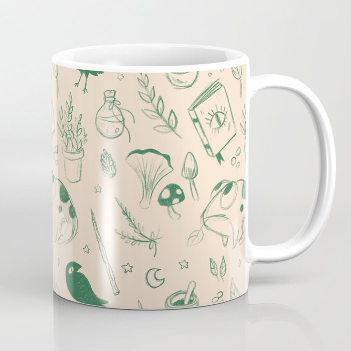 Garden Witch Pattern Coffee Mug