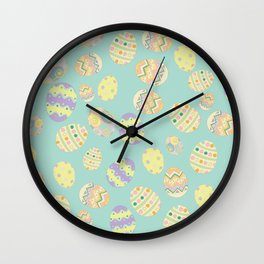 Pastel Easter Eggs I Wall Clock