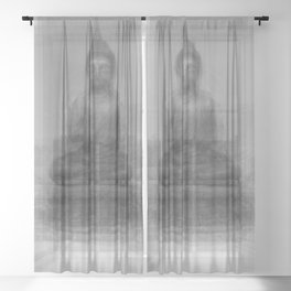 Buddha Overlay Sheer Curtain