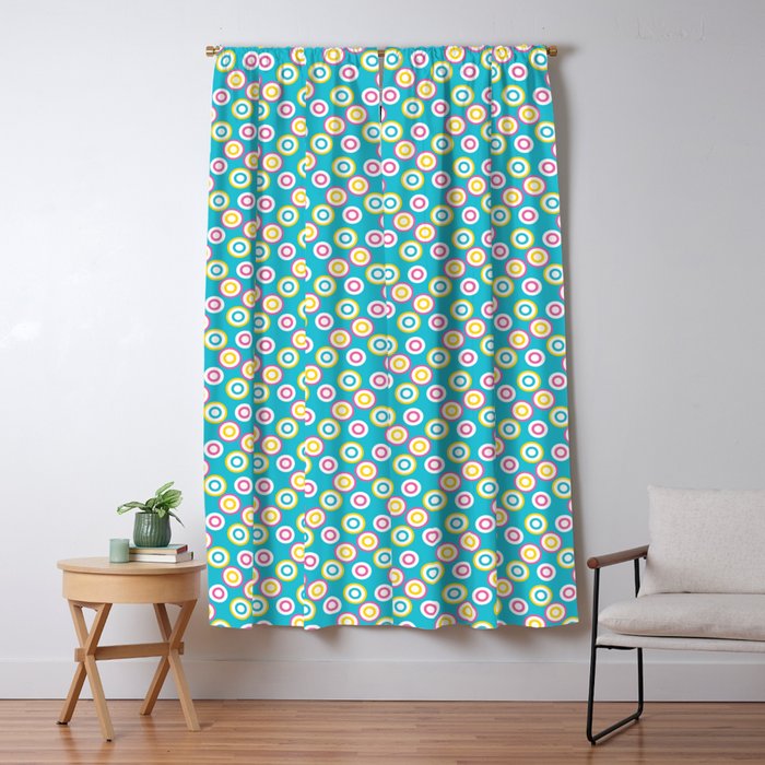 Abstract Dotty Target Circles Blackout Curtain By Limolida Society6