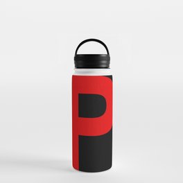 Letter P (Red & Black) Water Bottle