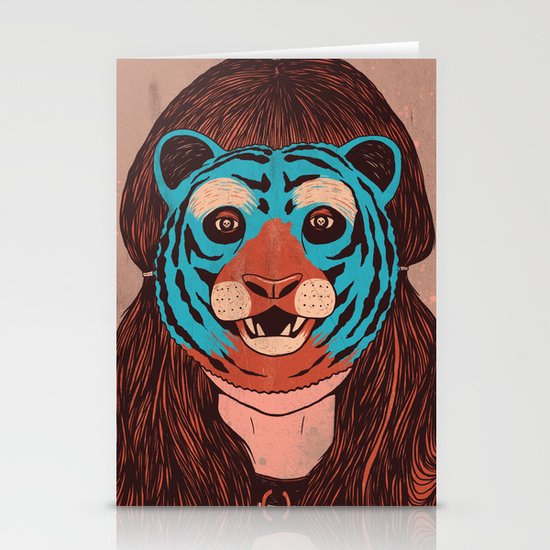Tiger Face Stationery Cards