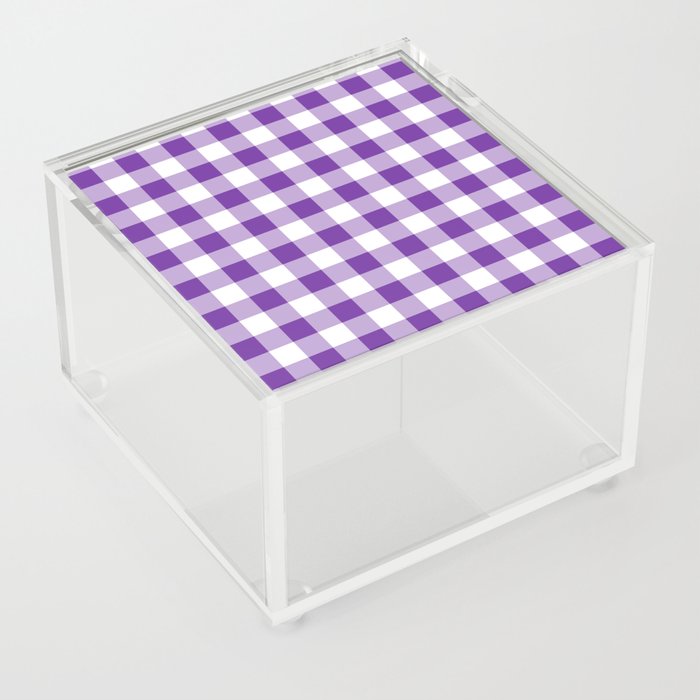 Classic Check - purple Acrylic Box