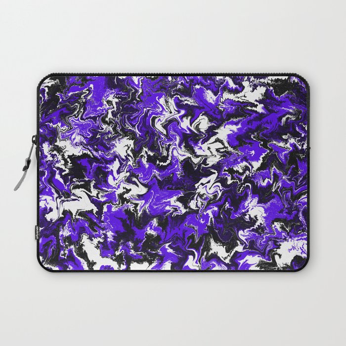 Blue and Black pour painting Laptop Sleeve