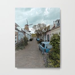 Dutch Windmill in Vlissingen, Zeeland | The Netherlands travel photography | pastel colors Metal Print