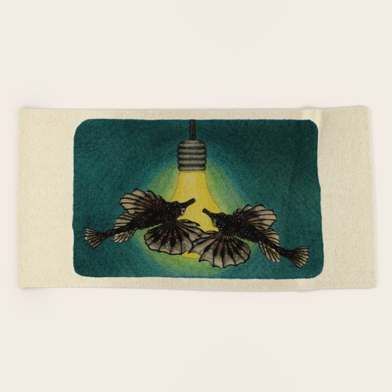 Sea Moths Beach Towel