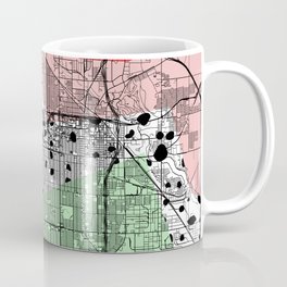 Lubbock, USA - minimalist map collage Mug