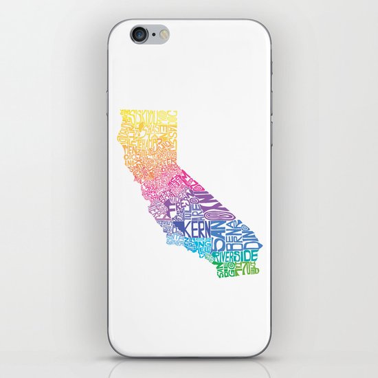 Typographic California - Springtime iPhone & iPod Skin
