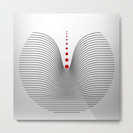 Minimal Drop Metal Print