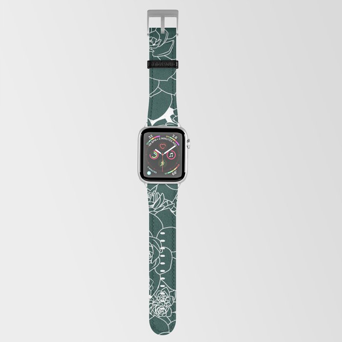 Succulent Line Drawing- Sansevieria Green Apple Watch Band
