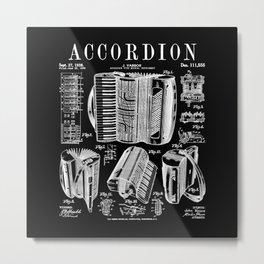 Accordion Player Accordionist Instrument Vintage Patent Metal Print | Patentart, Vintage, Accordionist, Accordionplayer, Pianoaccordion, Orchestra, Vintagepatent, Drawing, Music, Patentimage 