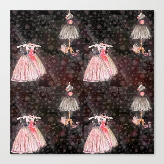 Black dress fashion #5 Canvas Print