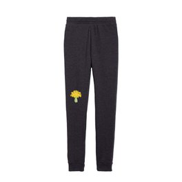 yellow daffodils bouquet watercolor  Kids Joggers