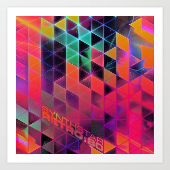 synthstar retro:80 Art Print