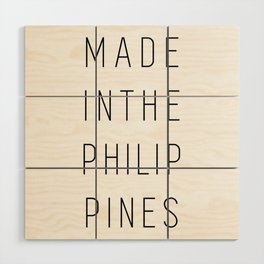 Made in the Philippines Minimalist Line Art Wood Wall Art