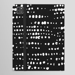 Abstract Spotted Pattern in Black and White iPad Folio Case