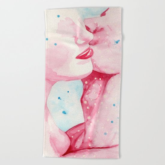 kiss Beach Towel