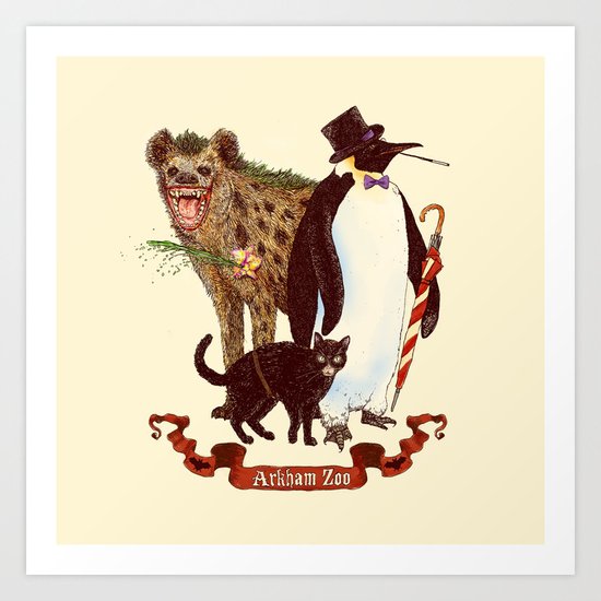 At the Arkham Zoo Art Print