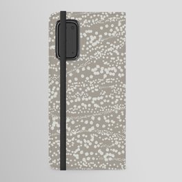 Strata - Organic Ink Blot Abstract in Gray Android Wallet Case