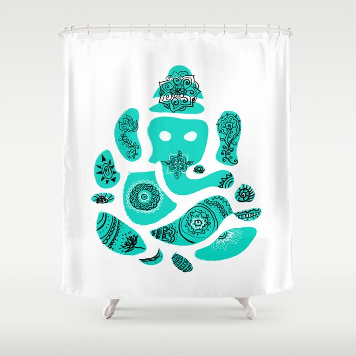 Ganesha Drawing With Mandala Elements Shower Curtain By Manitarka Society6