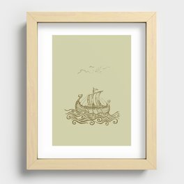 Viking ship Recessed Framed Print