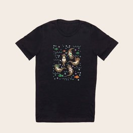 Kawaii Otters Playing Underwater T Shirt
