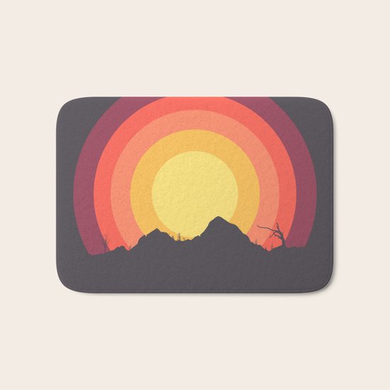 Mountain Sunset Bath Mat