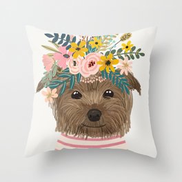 Floral Yorkshire Throw Pillow